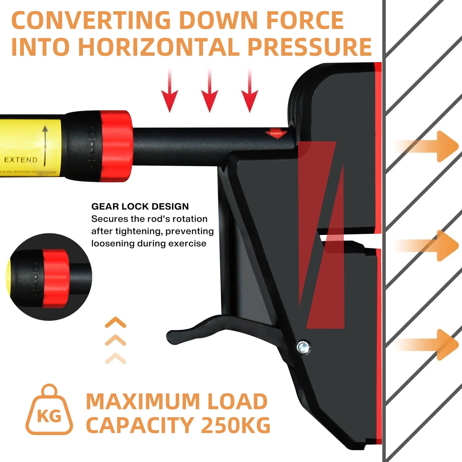 Pull up Bar for Doorway,Home Indoor Chin up Bar with No Screws, No Punching Adjustable Width Pull up Bar[76-95Cm], Maximum Load Capacity 250Kg.