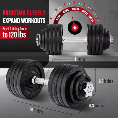 Dumbbell Adjustable - 105Lbs